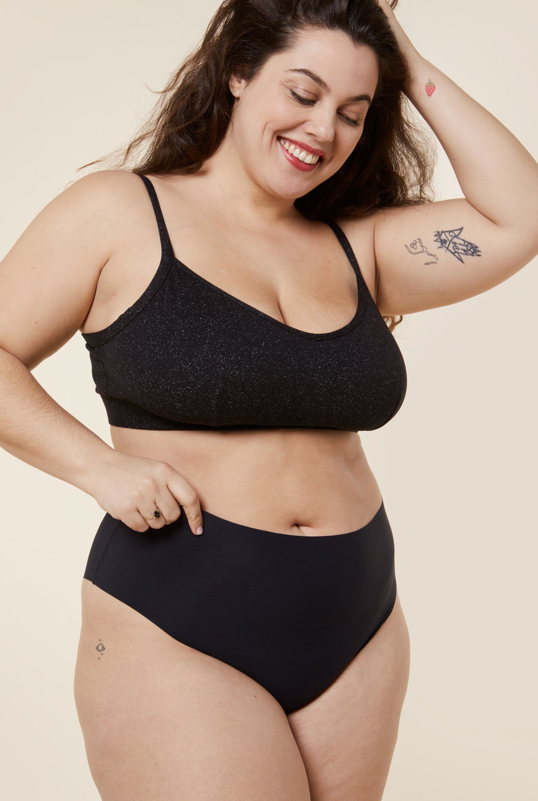 Culotte taille haute Sans Couture - Noire - Culottes Femme - We Are Jolies