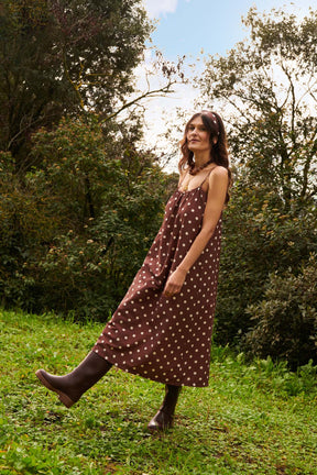 Bandeau Coton BIO - Pois Marron