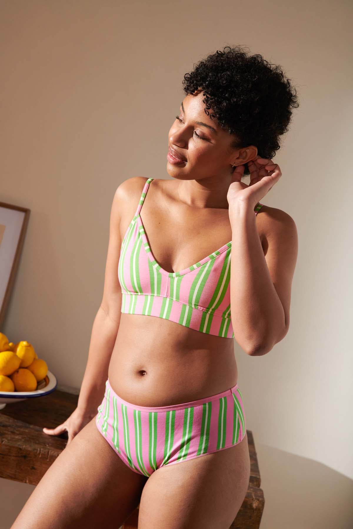 Short rustique à rayures - Pantalons - Femme Short rustique à rayures - Pantalons - Femme