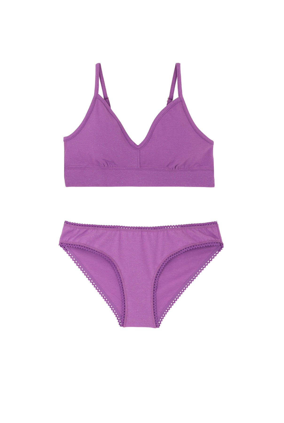 1 BRASSIERE + 1 CULOTTE - Paillettes Violet