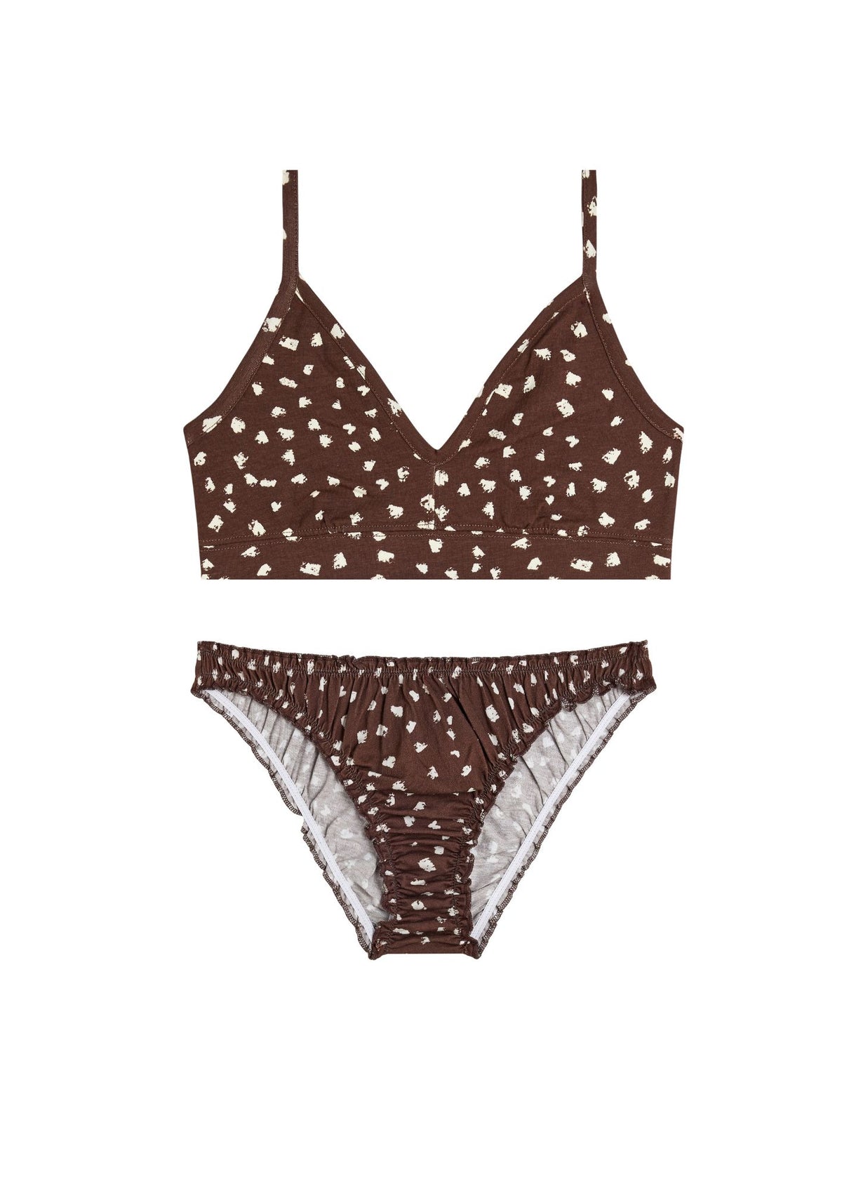 1 BRASSIÈRE + 1 BLOOMER - Bambi Marron