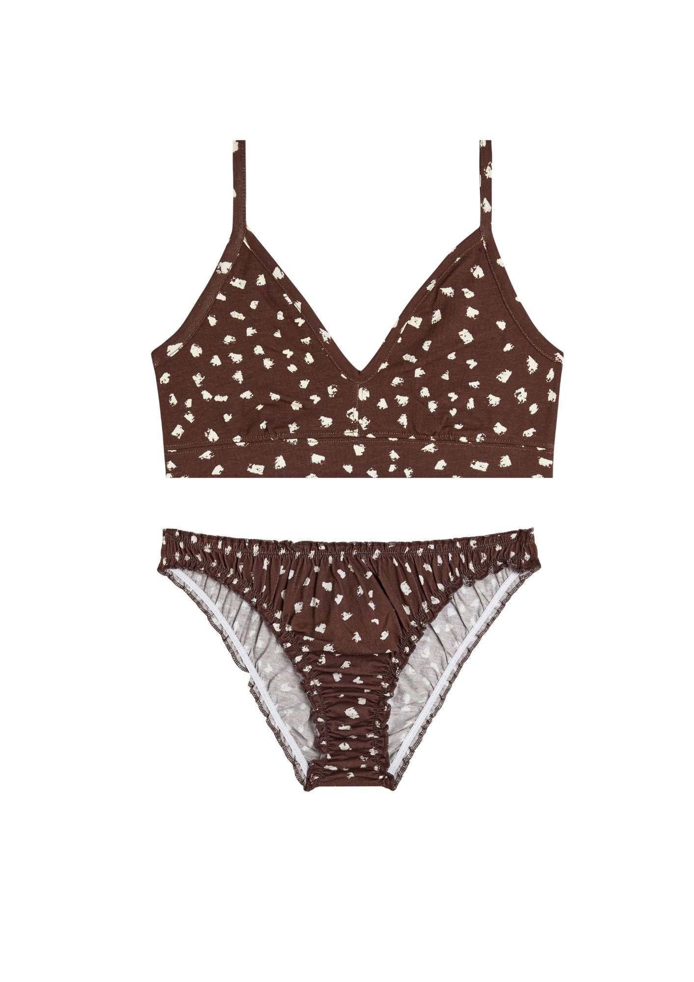 1 BRASSIÈRE + 1 BLOOMER - Bambi Marron