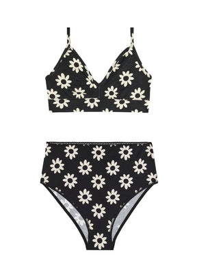 1 BRASSIÈRE + 1 CULOTTE TAILLE HAUTE - Dahlia Noir