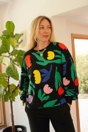 Sweat & Jogging 100% Coton - Tulipia Noir / Noir