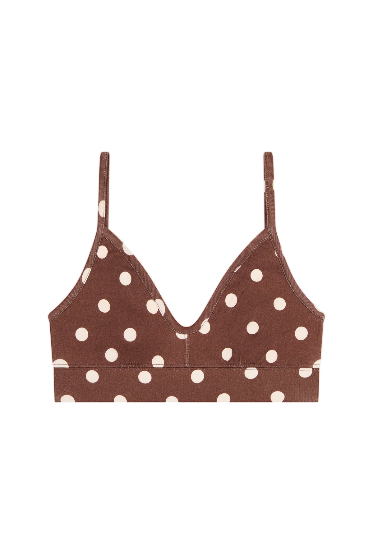 Brassière Coton BIO - Pois Marron