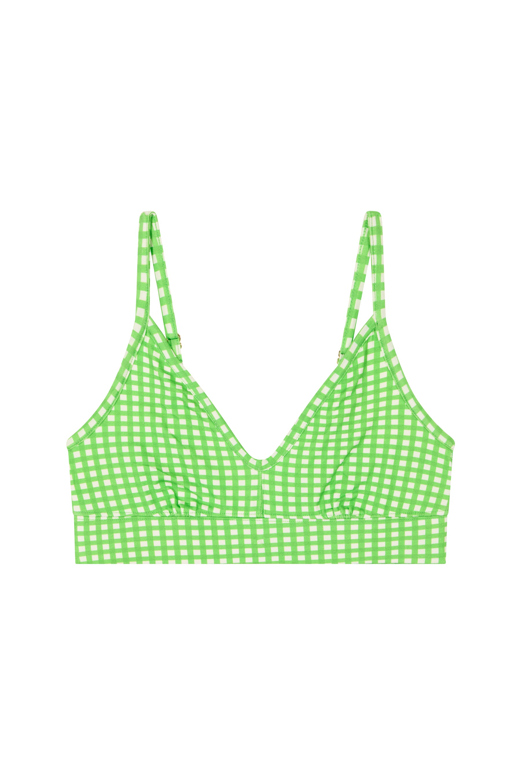 Brassière Coton BIO - Vichy Vert