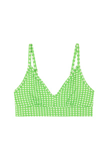 Brassière Coton BIO - Vichy Vert