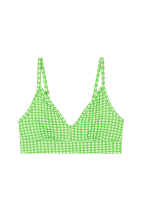 Brassière Coton BIO - Vichy Vert