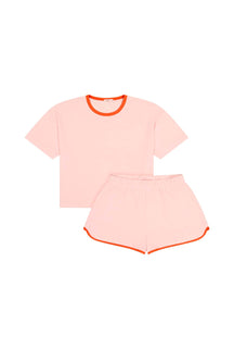 Organic Cotton Terry Towel Set - Pink and Red