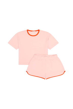 Organic Cotton Terry Towel Set - Pink and Red