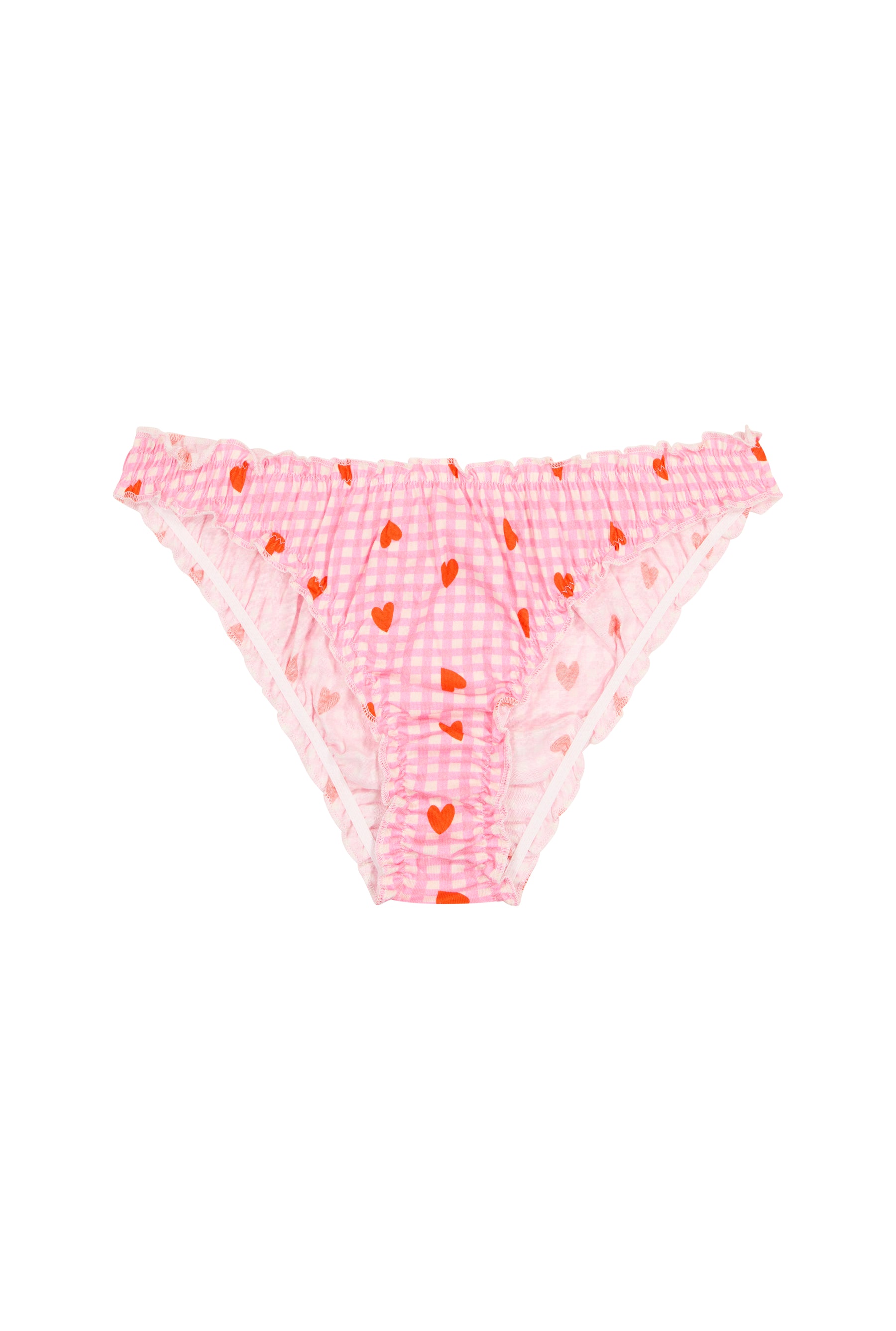 Bloomer Coton BIO - Vichy Coeurs Rose