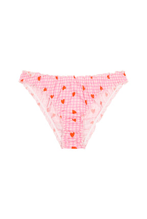 Bloomer Coton BIO - Vichy Coeurs Rose