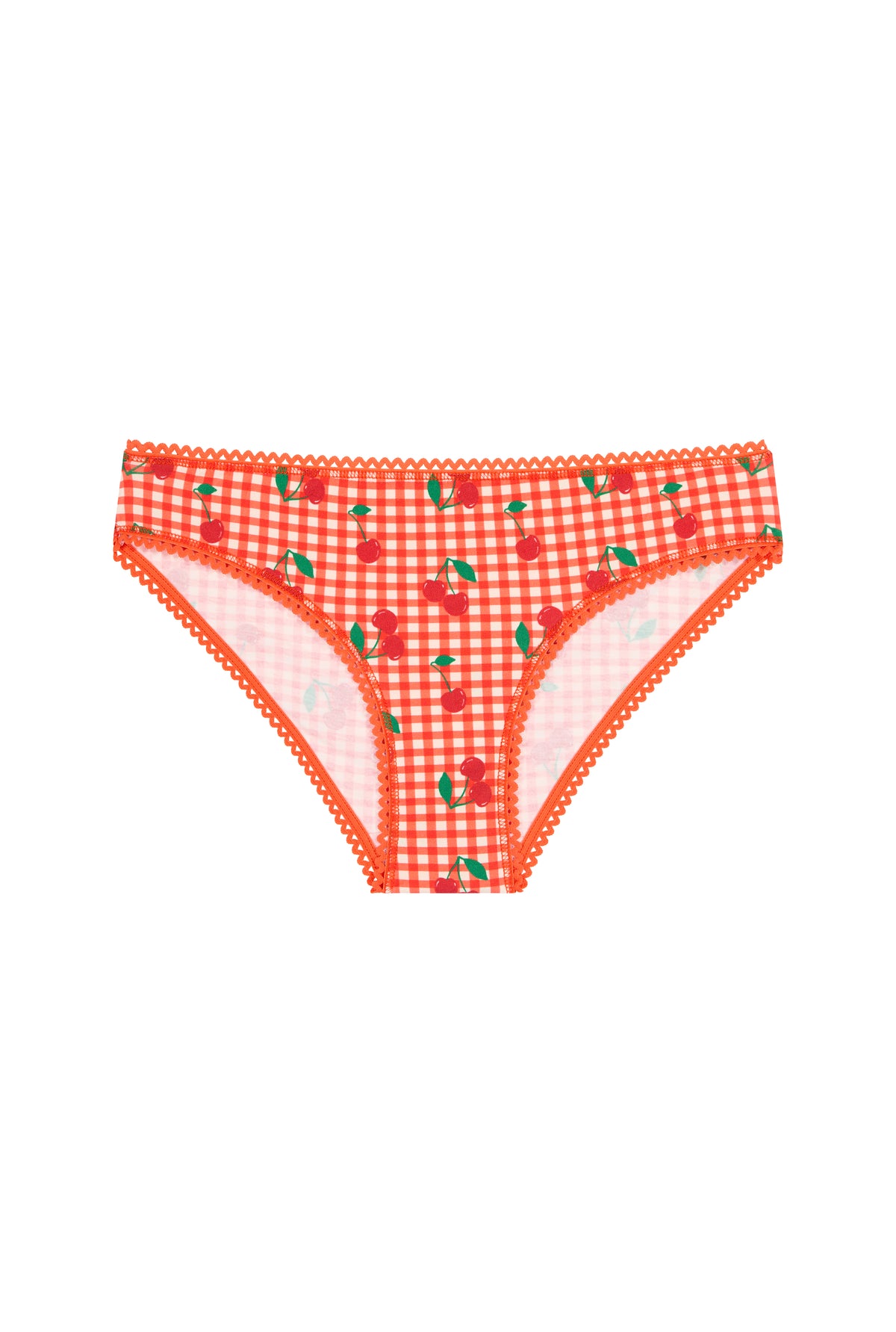 Culotte Coton BIO - Vichy Cerises Rouge