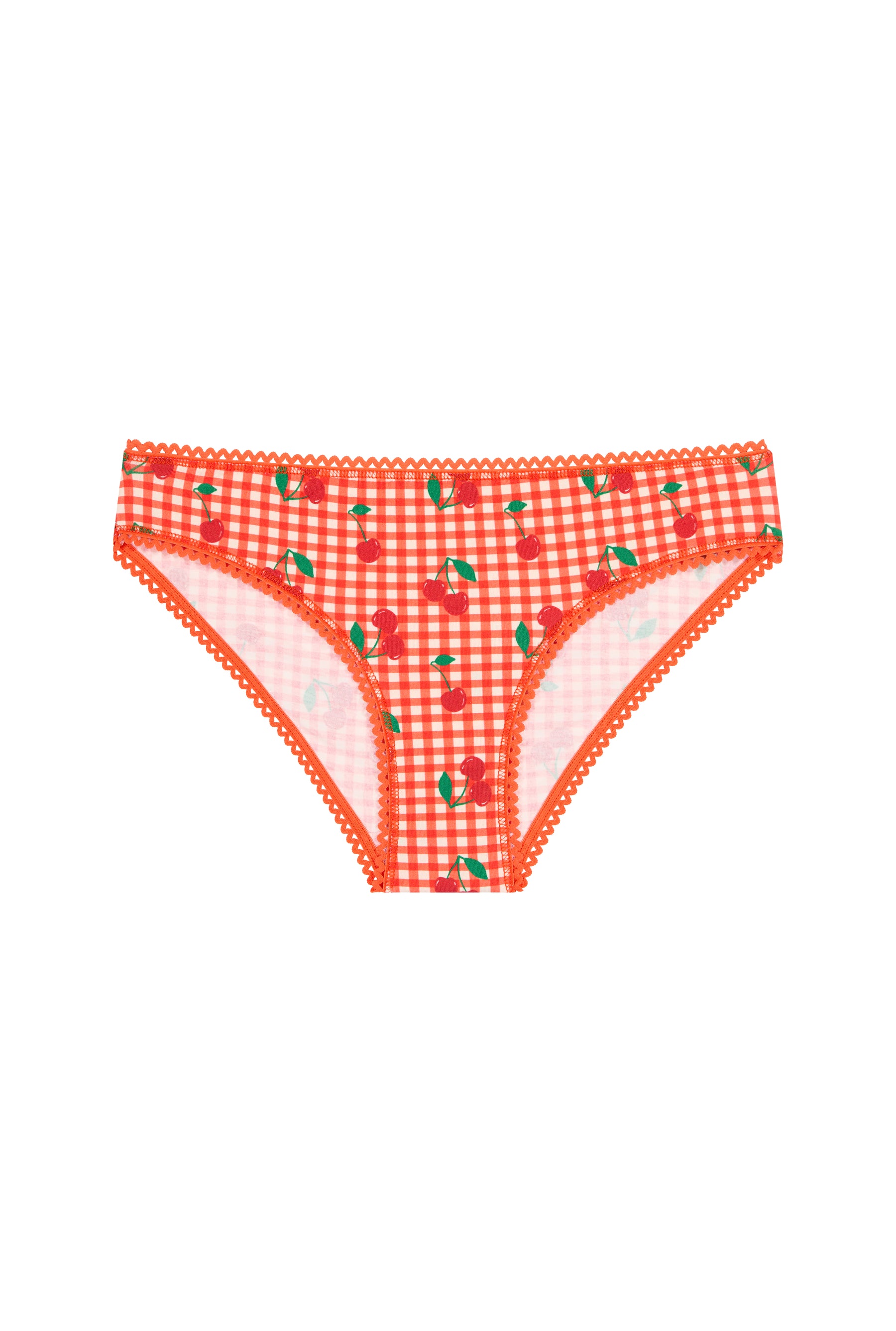 Culotte Coton BIO - Vichy Cerises Rouge