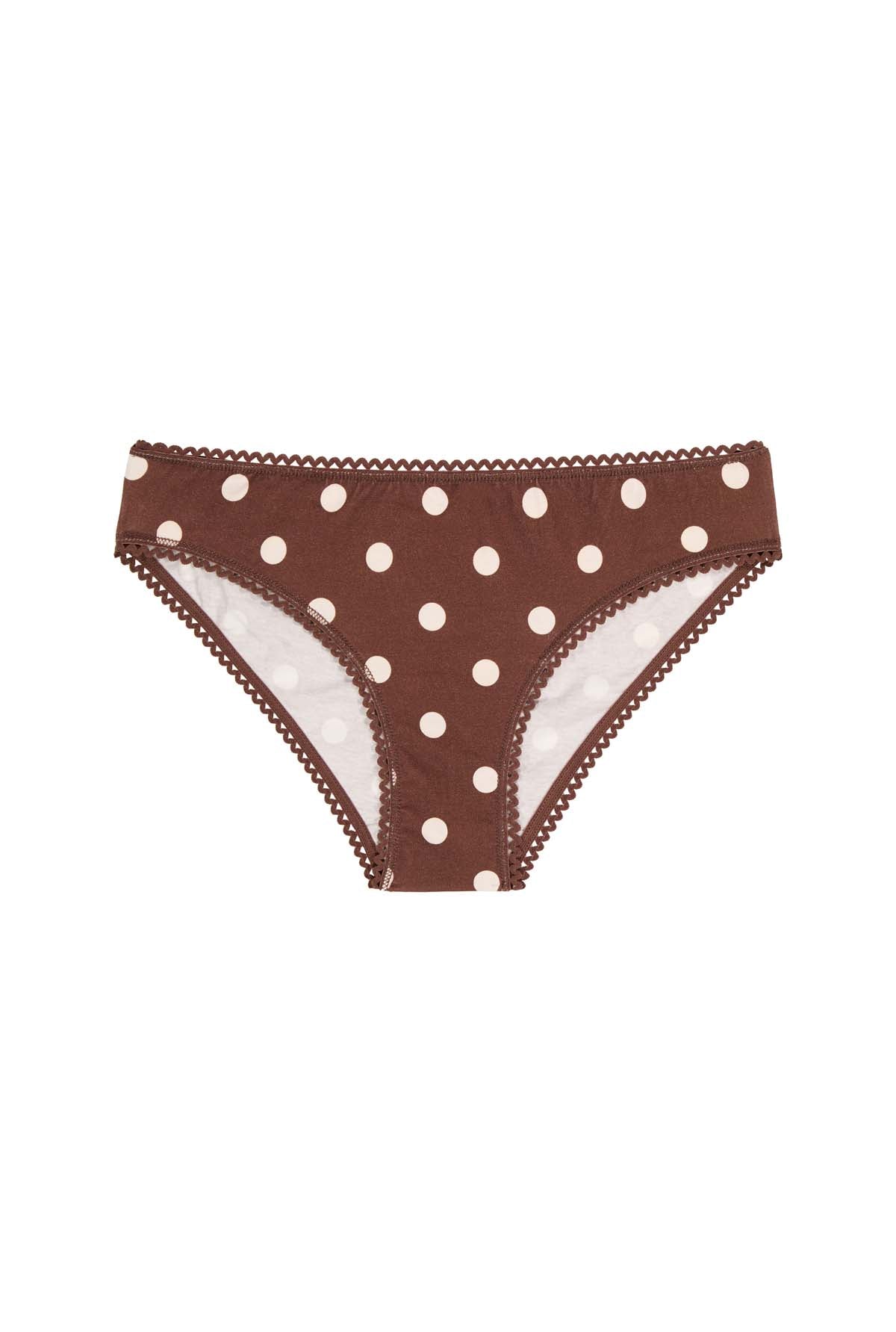 Culotte Coton BIO - Pois marron