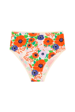 Culotte Taille Haute Coton BIO - Poppies