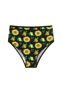 Culotte Taille Haute Coton BIO - Mix Provençal Noir