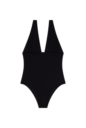 Maillot 1 Pièce Décolleté - Noir