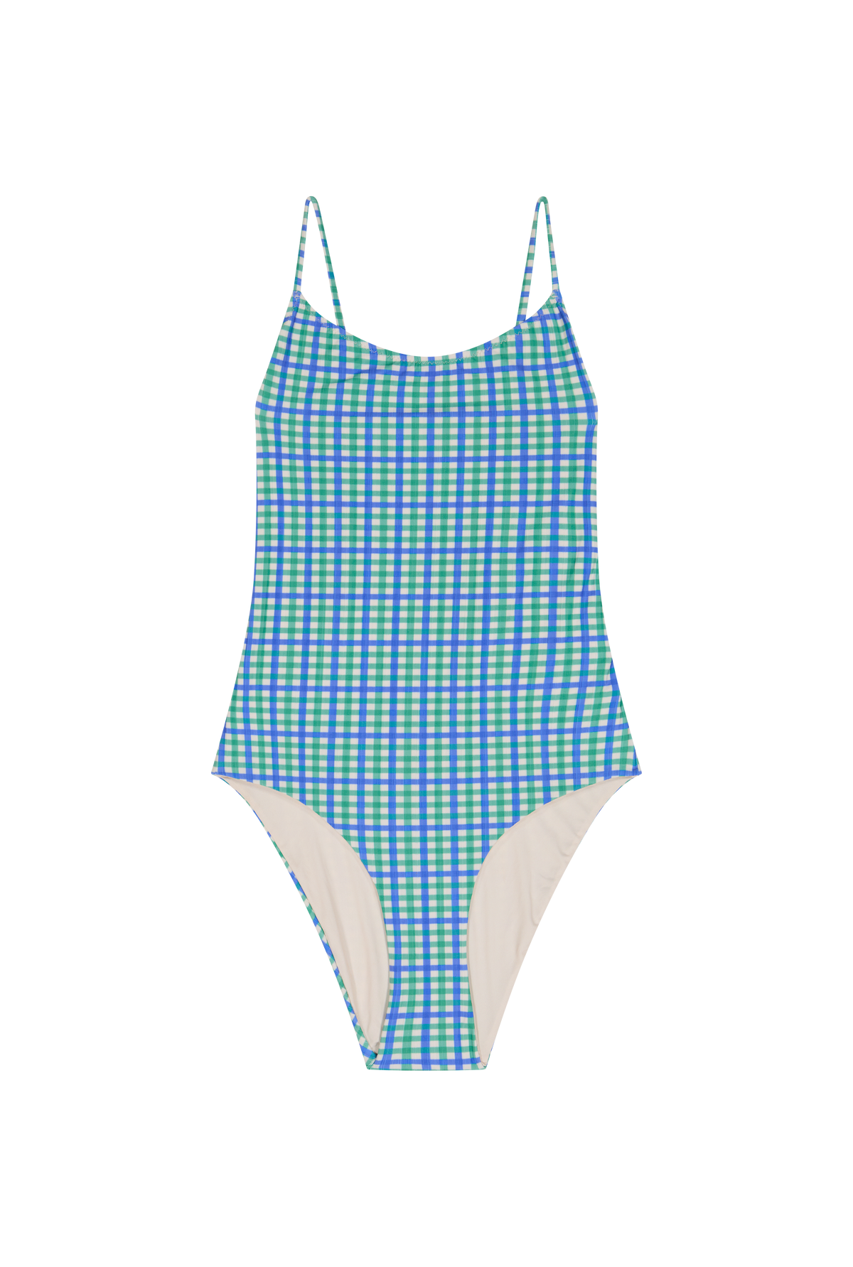 Classic One-Piece Swimsuit - Two-Tone Gingham