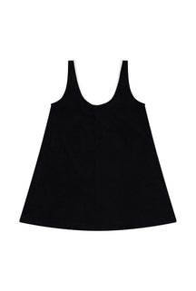 Short Organic Cotton Terry Dress - Black
