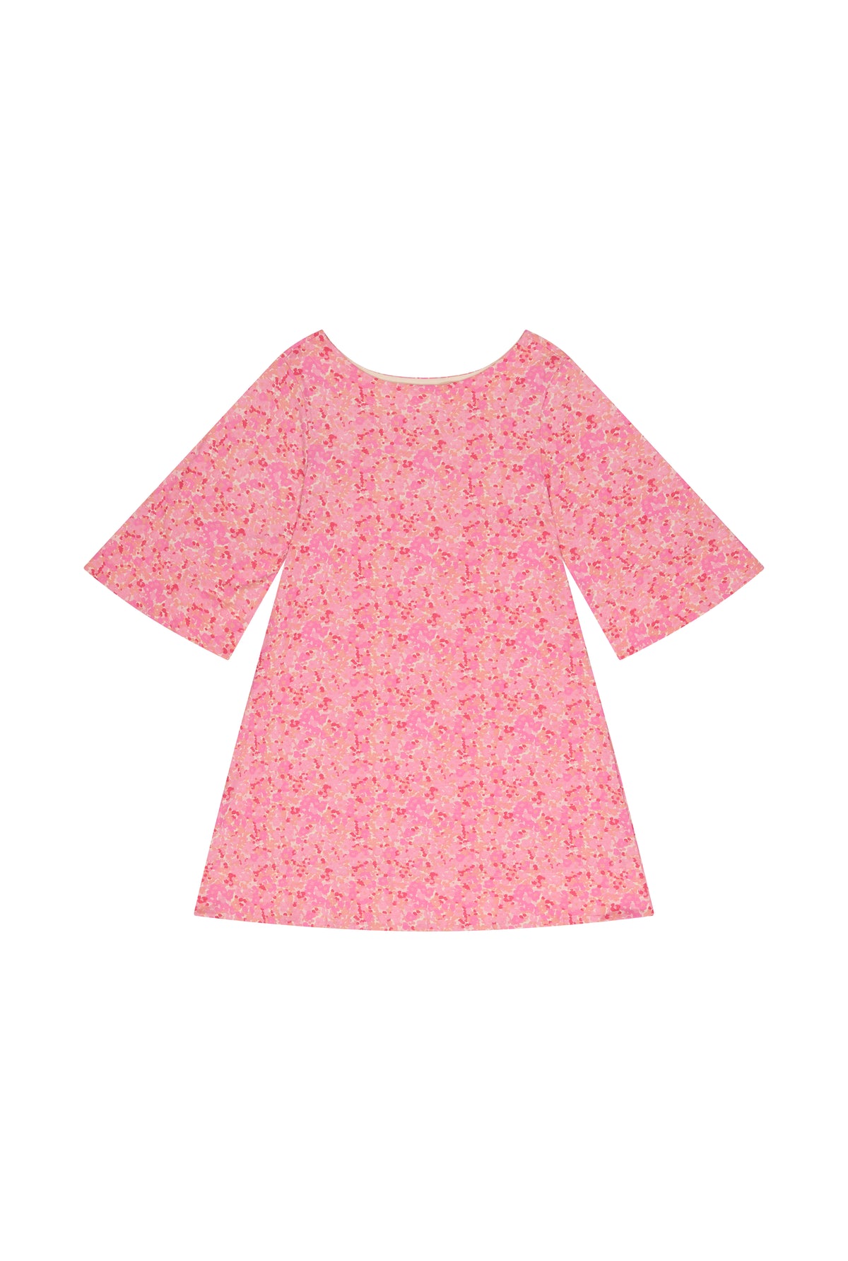 Robe Manches Évasées Coton BIO - Confettis Rose