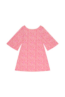 Robe Manches Évasées Coton BIO - Confettis Rose