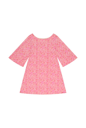 Robe Manches Évasées Coton BIO - Confettis Rose
