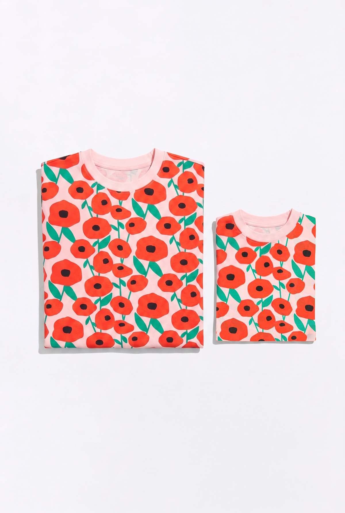 Pack Pyjama Maman Enfant - Coquelicot Rose