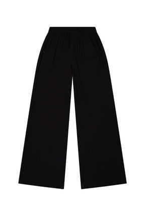 Viscose Flowy Trousers - Black