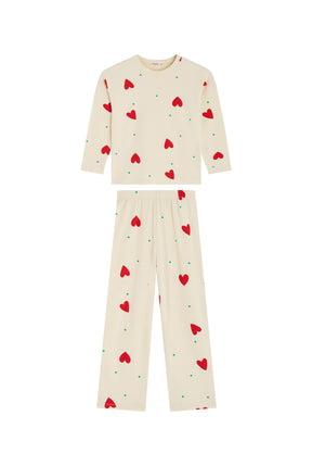Pyjama manches longues enfant - Petit Coeur