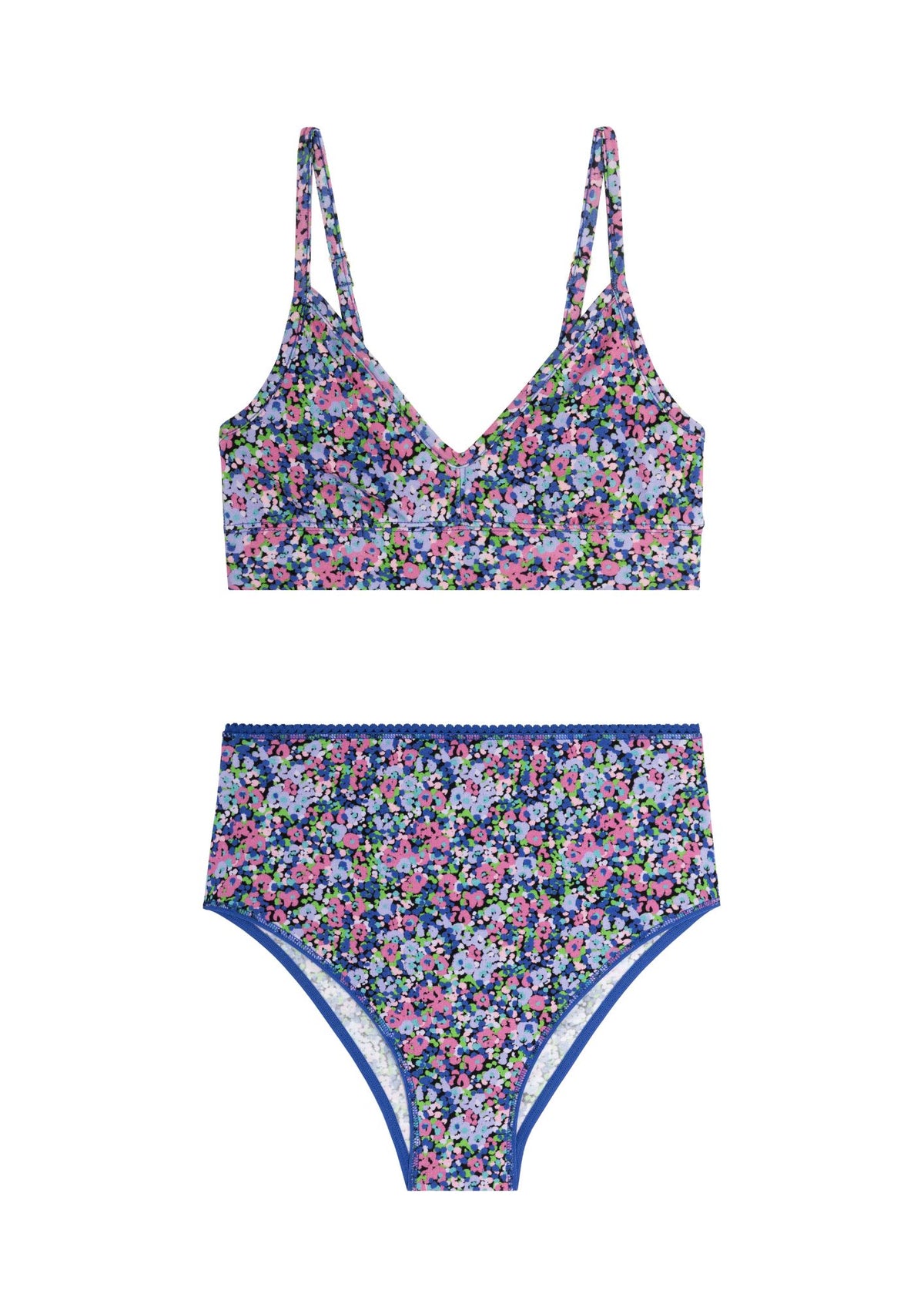 1 BRASSIERE + 1 TAILLE HAUTE - Confettis Violet