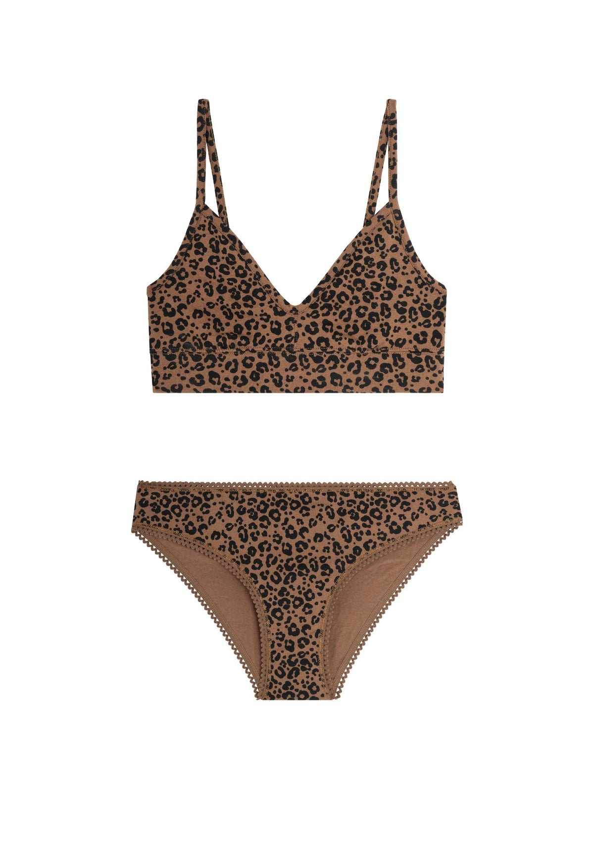 1 BRASSIERE + 1 CULOTTE - Léopard Marron