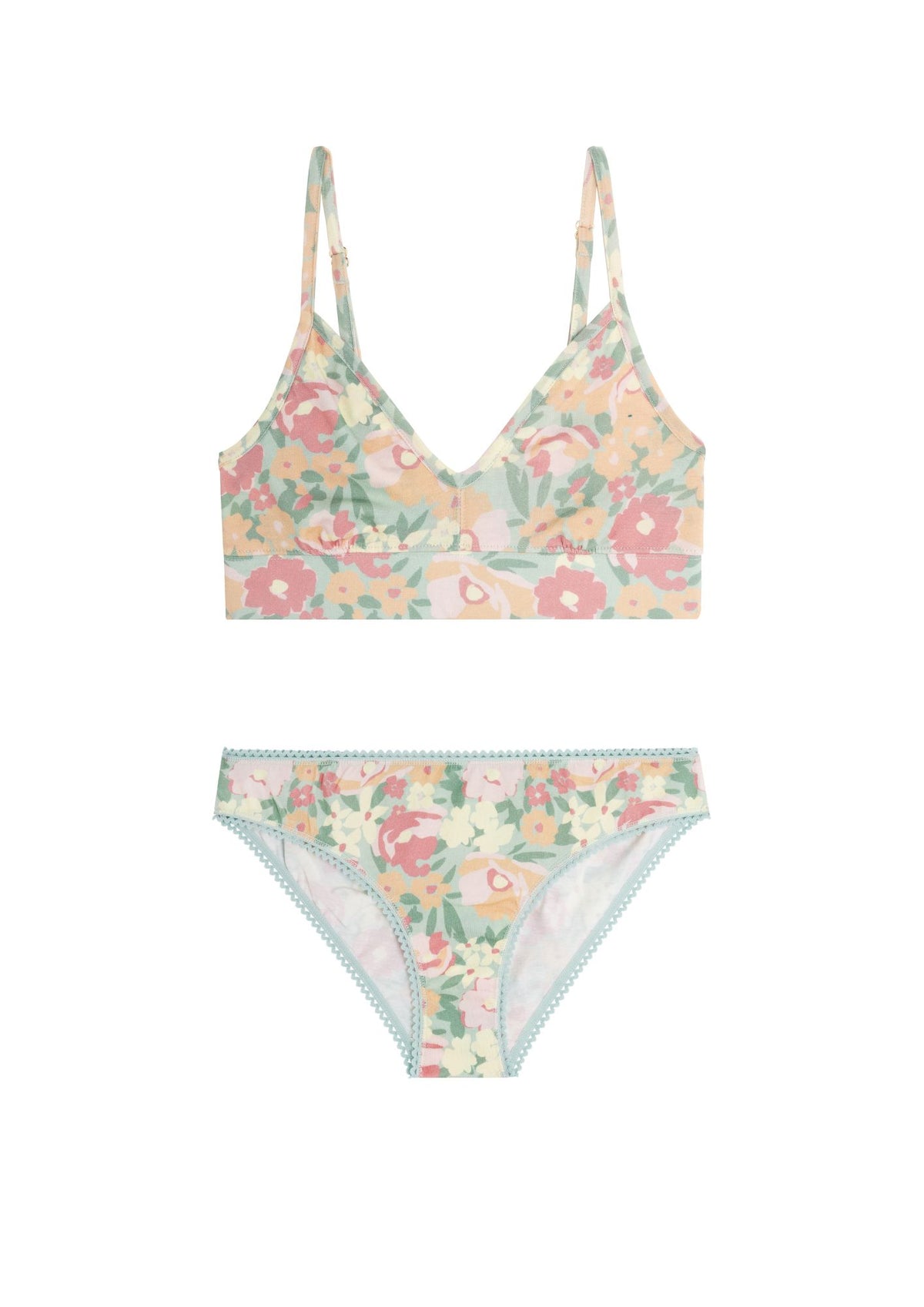 1 BRASSIERE + 1 CULOTTE - Allamanda vert
