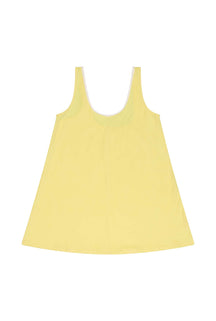 Short Organic Cotton Terry Dress - Yellow