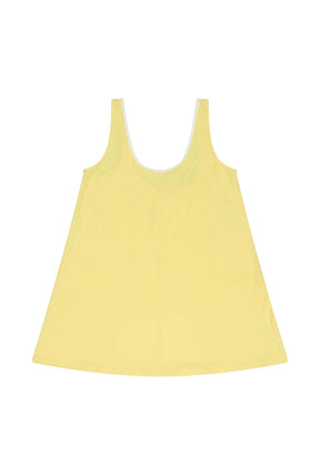 Short Organic Cotton Terry Dress - Yellow