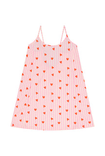 Nuisette Coton BIO - Vichy Coeurs Rose