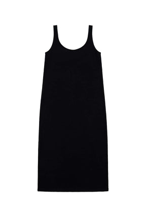 Robe Longue Éponge Coton BIO - Noir
