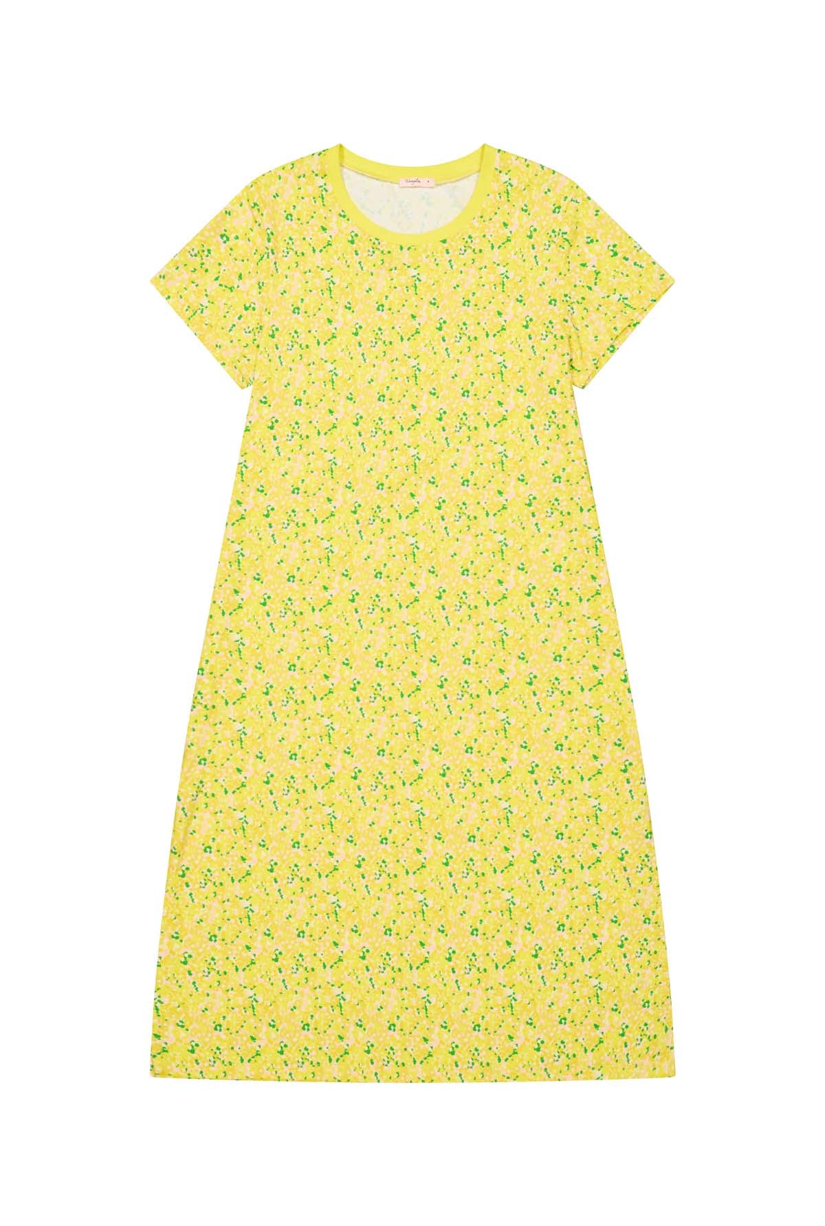 Robe T-shirt Coton BIO - Confettis Jaune
