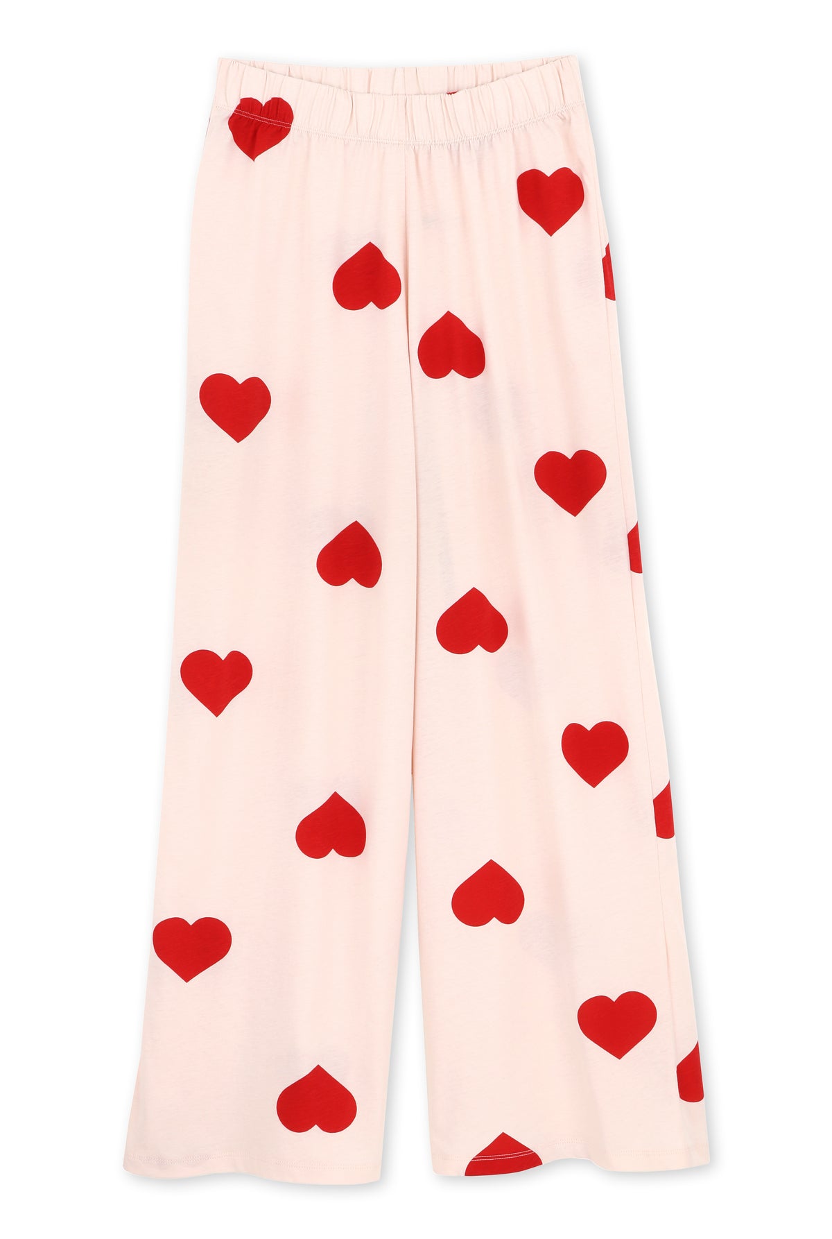 Pyjama long coton BIO - Big Love Light Pink - Pantalons fluides - We Are Jolies