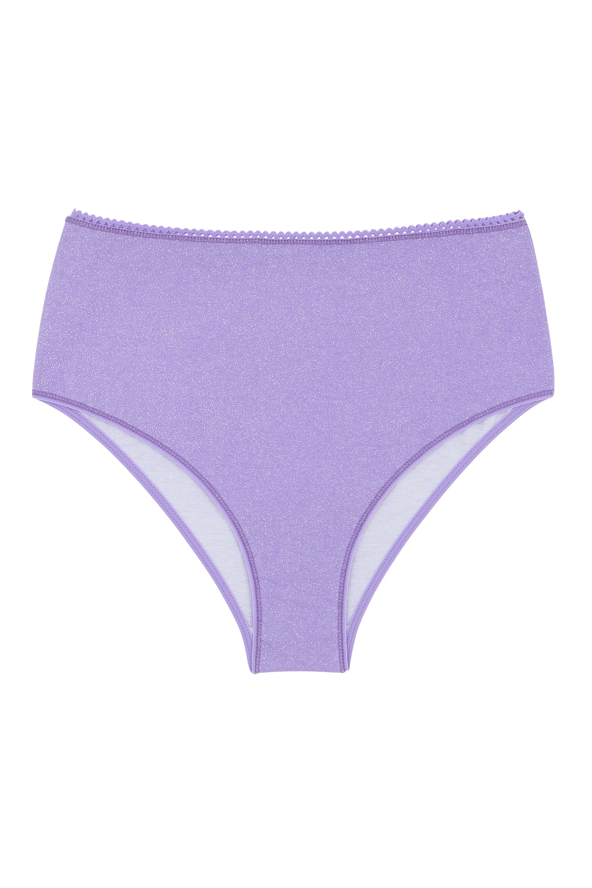 Culotte Taille Haute Coton BIO - Paillettes Violet