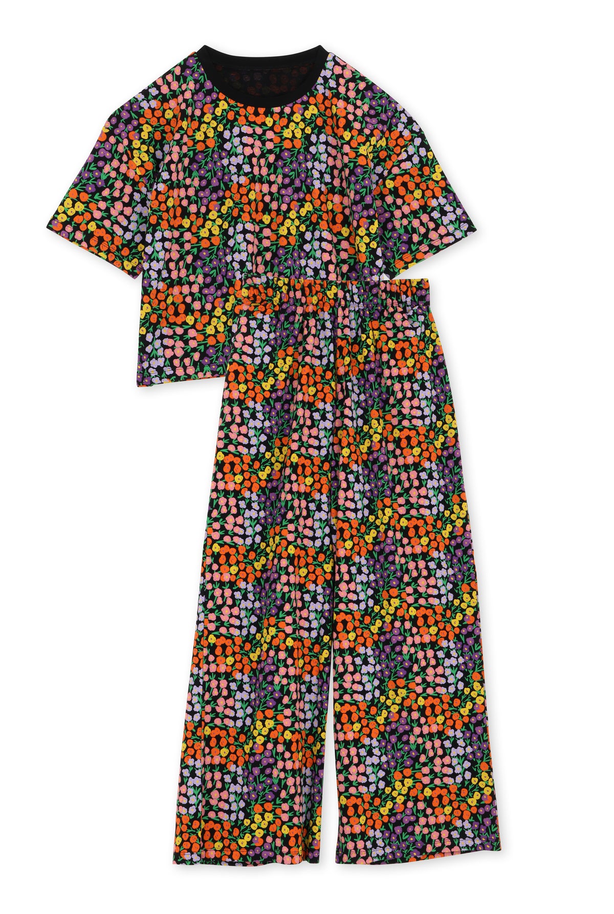 Pyjama long Coton BIO - Disco Flowers