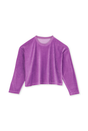 T-shirt Velours Fluide Coton BIO - Violet