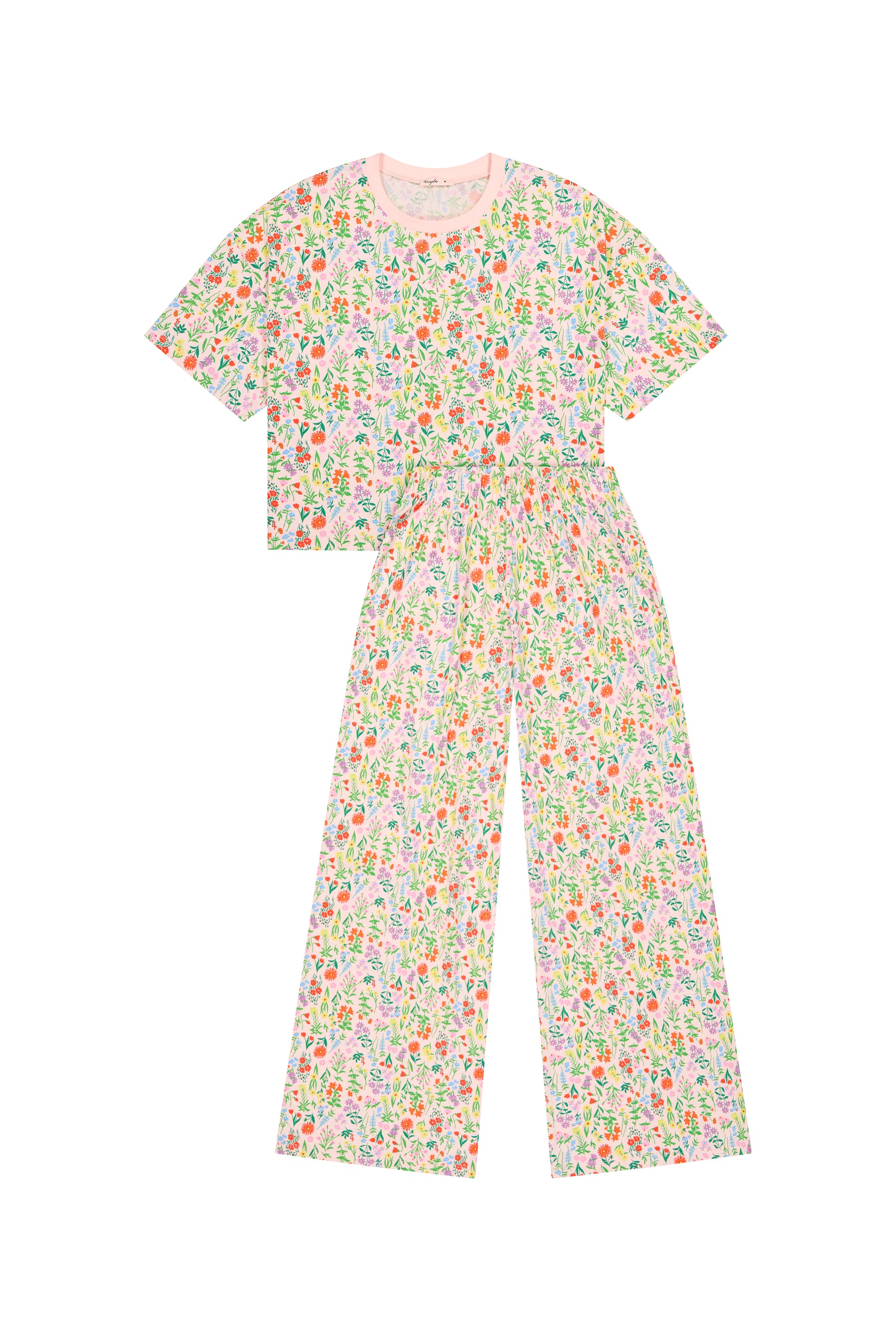 Pyjama Long Coton BIO - Pampa Rose