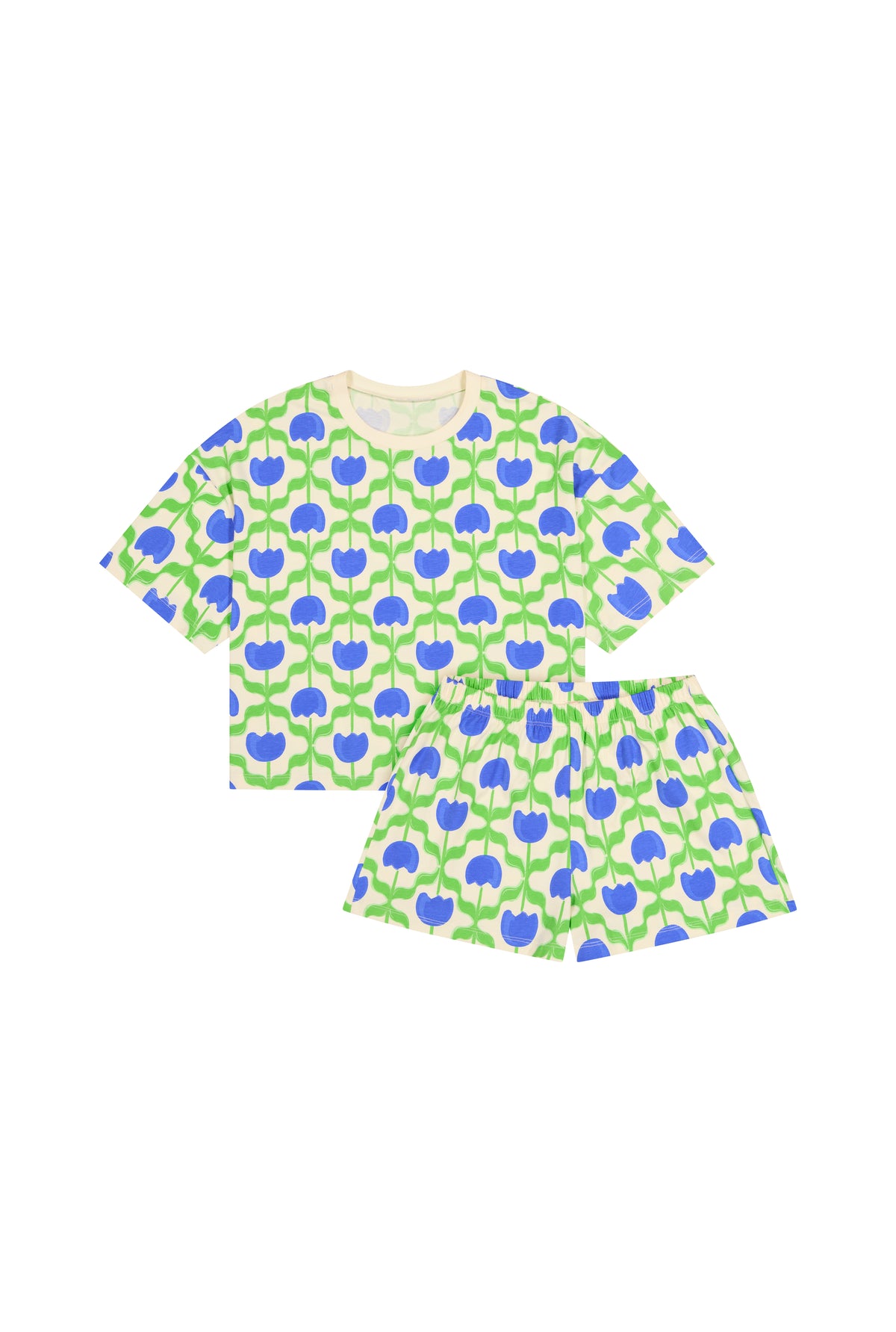 Pyjama Coton BIO - Tulipes Bleues