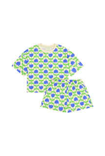 Pyjama Coton BIO - Tulipes Bleues