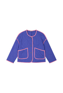 Veste Matelassée Coton BIO - Bleu et Rose