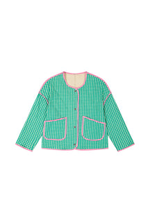 Veste Matelassée Coton BIO - Vichy Vert