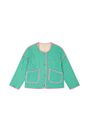 Veste Matelassée Coton BIO - Vichy Vert