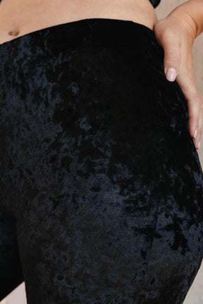 Top & Leggings Velours Marbré - Noir