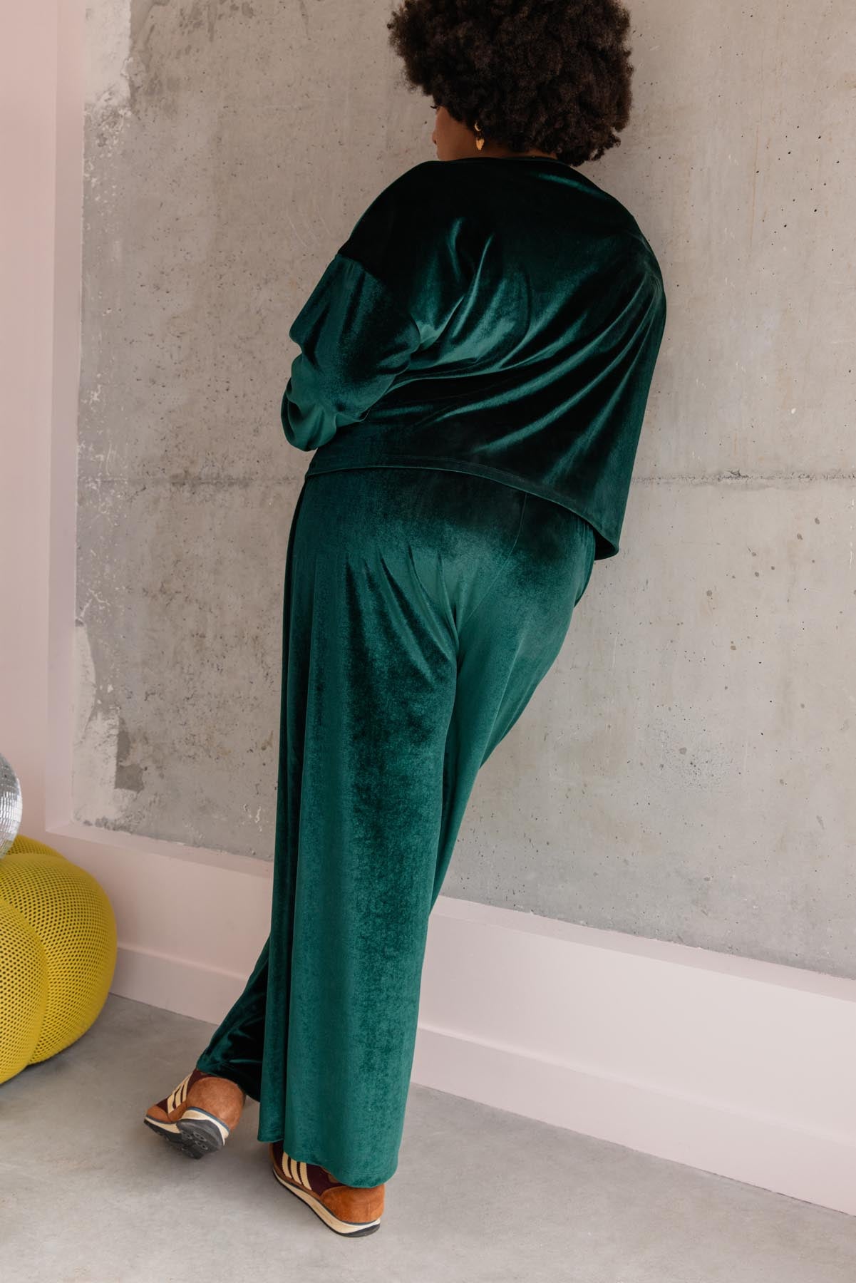 Tiffany fait du 46 et porte une taille 3XL/4XL en haut et 3XL en bas